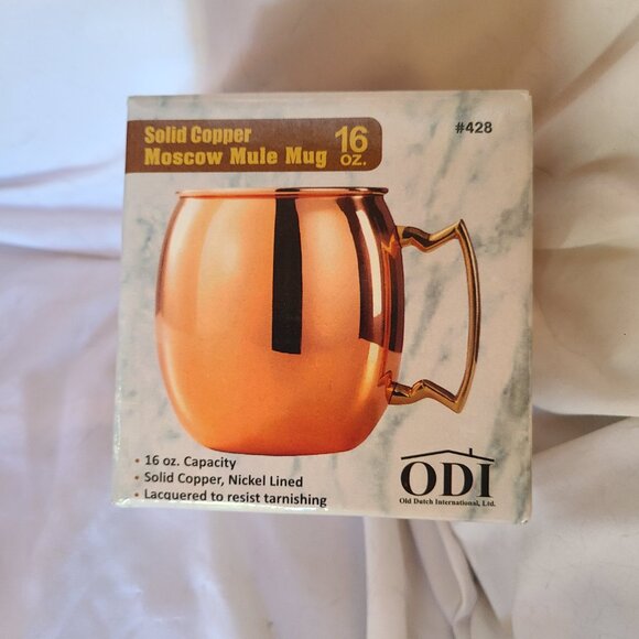 NEW ODI OLD DUTCH INTL Solid Copper Moscow Mule 16 oz. - Picture 3 of 7
